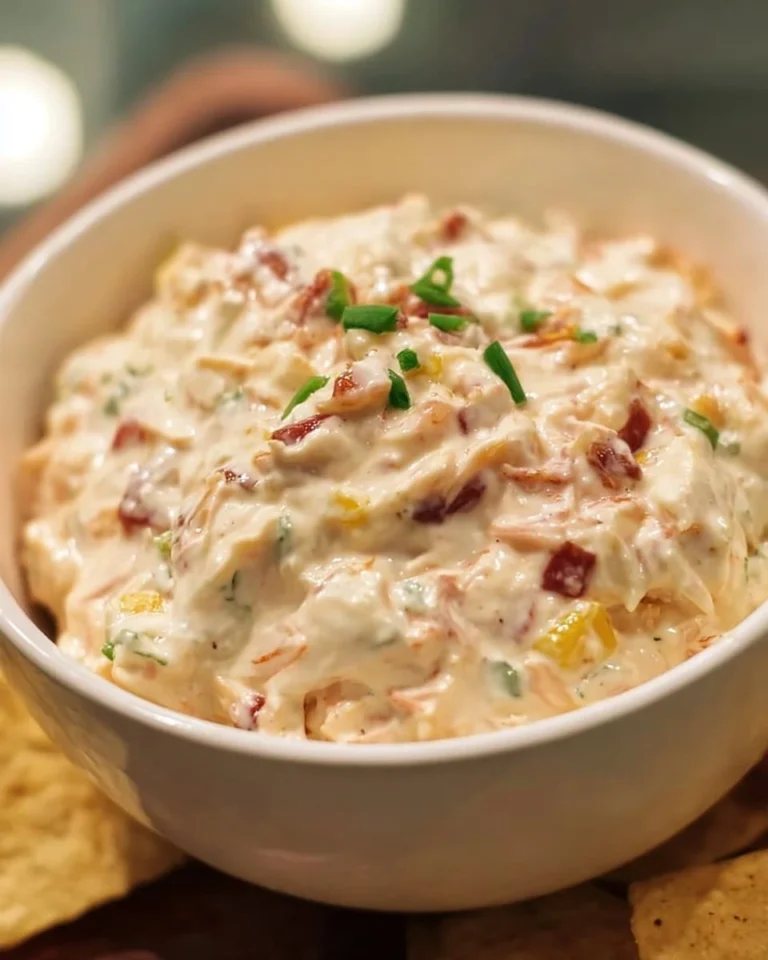 Delicious Million Dollar Dip served in a bowl, perfect for parties and gatherings.