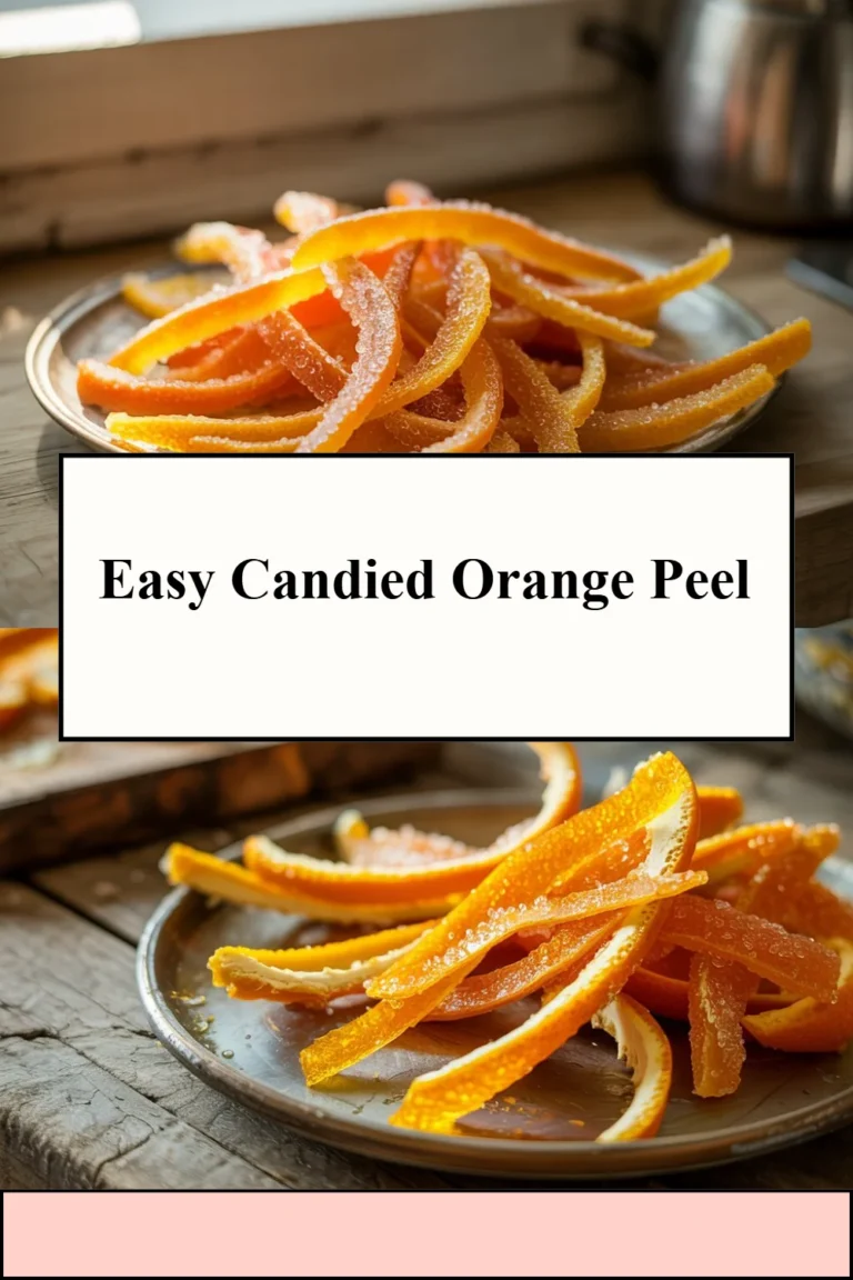Homemade candied orange peel ready to be enjoyed or used in recipes