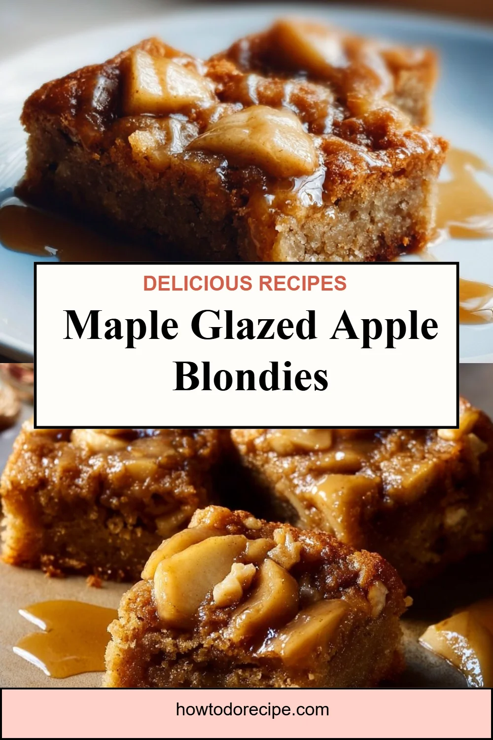 Maple Glazed Apple Blondies