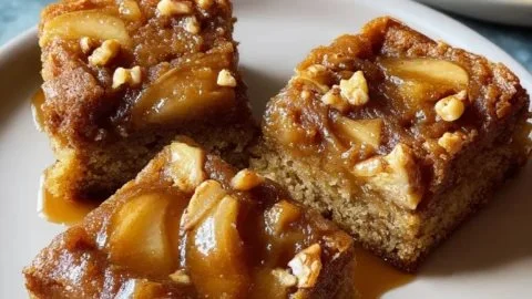 Maple Glazed Apple Blondies